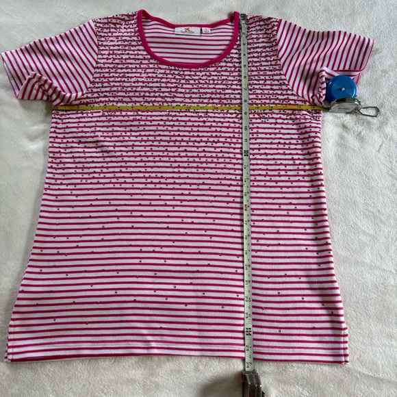 Quacker factory pink sequin striped tee - Picture 9 of 9